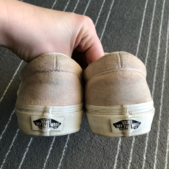 LAST CHANCE Vans Pink Leather Slip On - Picture 5 of 10